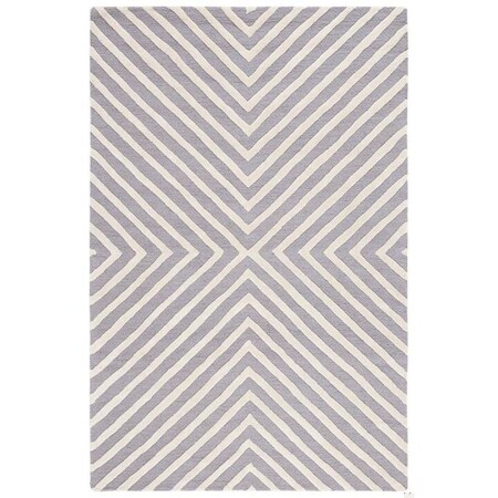 Safavieh Cambridge Hand Tufted Large Rectangle Rug- Silver - Ivory- 10 x 14 ft. CAM129D-10